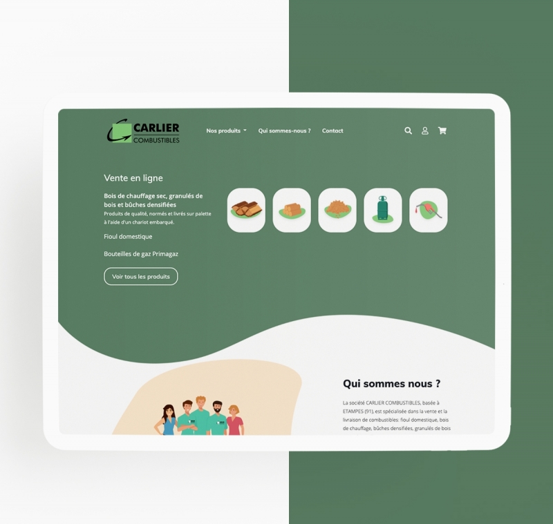 création site e-commerce Carlier Combustibles
